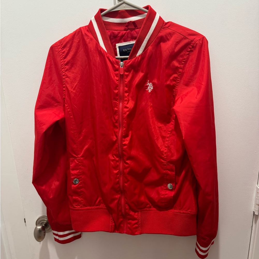US Polo Association Red Bomber Jacket